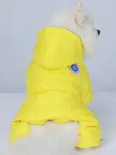冬用 犬用ダウンコート【小型犬・四足・保温・リード通し付き】