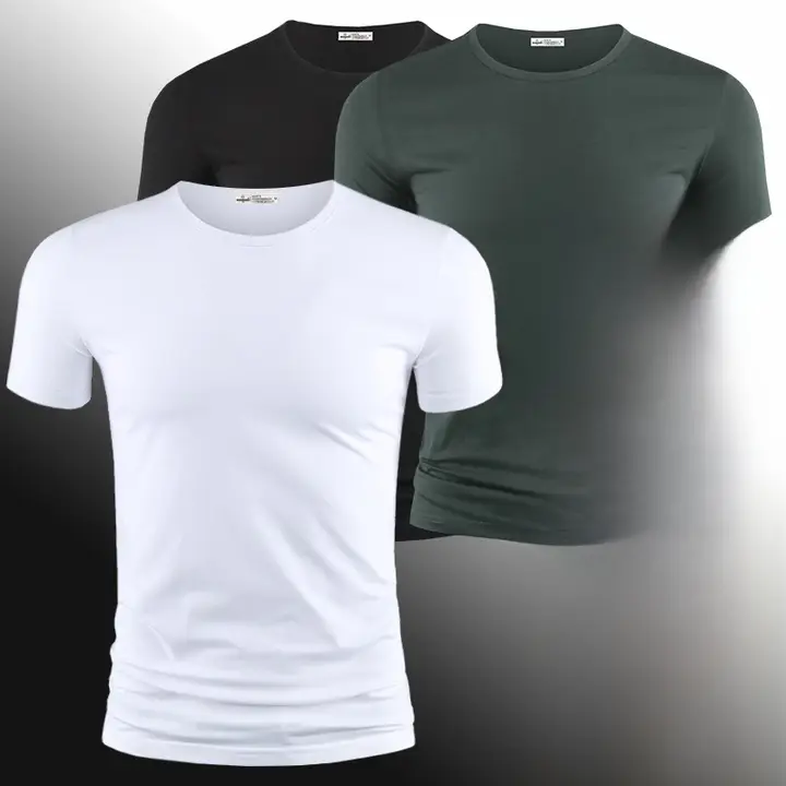 夏用 半袖Tシャツ【モダール・アイスシルク・無地】