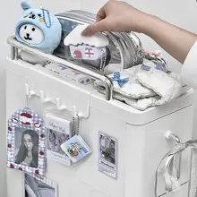 デスク上引き出し式文具収納キャビネット【ホワイト・スリムデザイン】