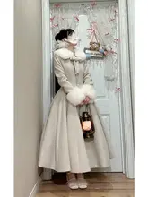 クラシックなデザイン！ロングウールコート【ウエスト絞り・シングルボタン・冬用】