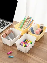 デスク上用   引き出し収納ボックス【スチールグレー・文具・化粧品・お菓子整理】