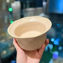 和風デザインの粗陶器サラダボウル【家庭用・高級感・美しい質感】