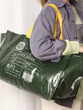 北欧風 大容量 防水 折りたたみ式 車載用バスケット【洗濯物収納・ショッピングバッグ・編み込みデザイン】