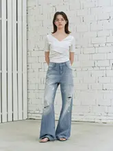 立体裁断の白い接ぎTシャツ【短袖・絹・春夏用】