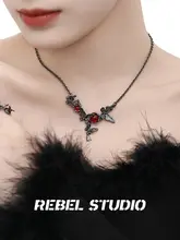 rebel studio 蝶々モチーフネックレス【ダークスタイル・ユニークデザイン・ロックテイスト】