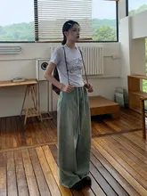 SIXI ショートヘムドローストリングストレートデニムパンツ【女性用・フィット・クロップドレッグ】