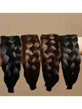 白髪をカバーするヘアバンド【リアルな編み込み風・歯付き・滑り止め付き】