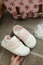 甘桃デザイン マジックテープ付きスニーカー【夏用・カジュアル・女性用】