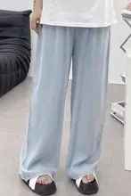 軽やかなデザインのハイウエストデニムパンツ【夏用・フィット・ワイドレッグ・極上の柔らかさ】（セットアップ対応）