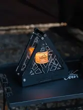 アウトドア用三角ランプボックス【充電式・ムードライト・蚊取り灯仕様】