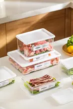 収納ボックス 冷蔵庫用 冷凍肉保存 食品グレードの分けるボックス 野菜整理 密閉デザイン
