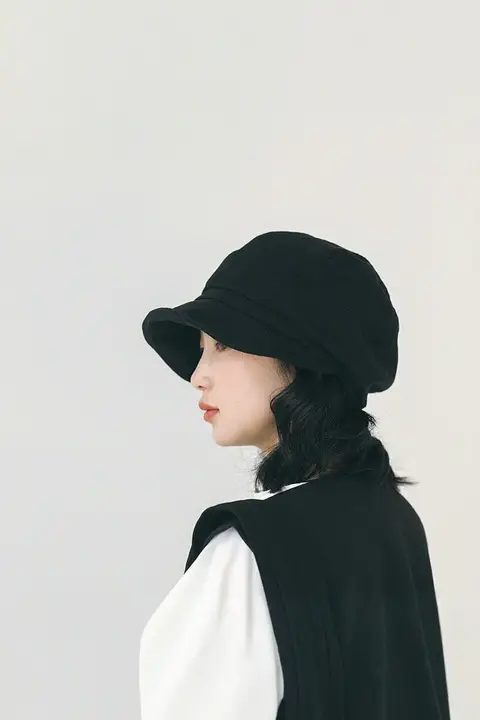 印計谷羽 デザイナーオリジナル ベレー帽【大きめ・顔小さく見せる・レトロ・アート風】