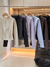 秋冬用 レディース フリース保温 タイトフィット ランニングジャケット【ジッパー付き・長袖・ヨガ対応】