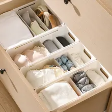 キッチン整理に便利！伸縮式収納ボックス【引き出しタイプ・仕切り付き】