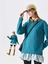 アウトドア吸湿速乾登山プリントTシャツ【春秋用・紫外線対策・女性用】