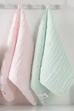 2枚セット 赤ちゃん用純綿6層ガーゼタオル【吸水性・バスタイム・洗顔用】