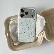 夏にぴったりなカラフル雨滴デザインのiPhoneケース【可愛い・衝撃吸収・Apple対応】