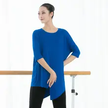 女性用 ゆったりダンス練習着【モダンダンス・クラシックバレエ・中長丈・トレーニング用】