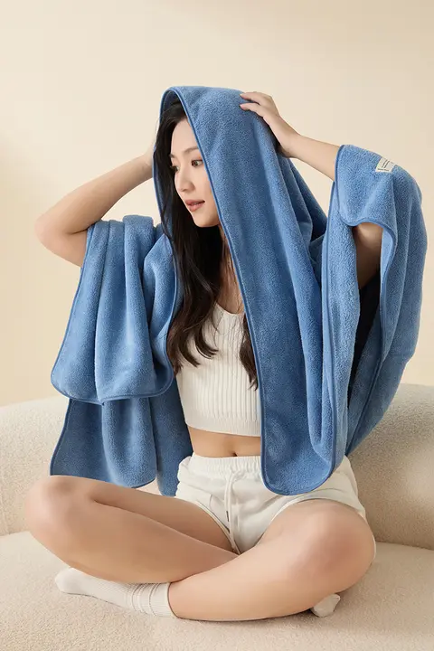 SANLI 極上の柔らかさの吸水速乾バスタオル【大人用・カップル向け・男女兼用】（セットアップ対応）