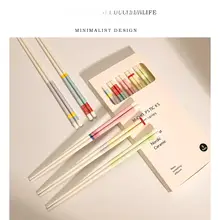 高級陶器製抗菌防カビ箸【高温耐性・和風・ツートンカラー】