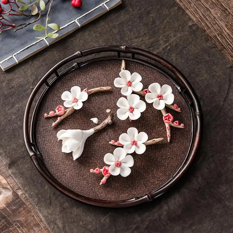 手作りの玉兰花の香りを楽しむ茶卓装飾【ミニペンスタンド・おしゃれな飾り】