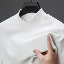 裏面フリースの長袖Tシャツ【メンズ・秋冬・ハイネック・保温】