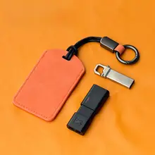 USBメモリケース レザー 携帯用 紛失防止 SDカード 変換アダプタ対応 PC周辺機器