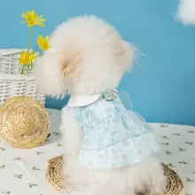 hipidog 小型犬用 夏用レースフリルワンピース【ビションフリーゼ・シュナウザー対応】