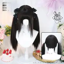 ロリータスタイル フルウィッグ【前髪あり・ツインテール・オシャレ髪型】