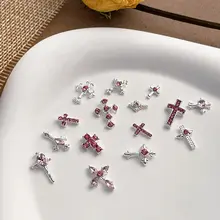 クロスデザインのネイルアートアクセサリー【ヴィンテージスタイル・ピンク・DIY】
