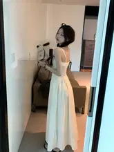 柔らかな白のサマードレス【キャミソール・フレンチスタイル・ウエストシェイプ・Aライン】