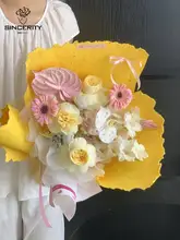 七色のビオライエローシリーズ包装紙の花束【手作りフラワーアレンジ用・資材】