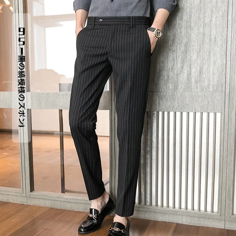 カーゴパンツ メンズ コーデの悩みを解決する、秋のストライプパンツガイド