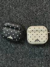 レトロなシンプルデザインのモノクロドット AirPods Pro用ケース【衝撃吸収・防塵】