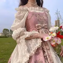 白いシフォンシャツ 女性用 夏季 フレアスリーブ フリル スタイル