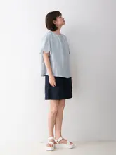 快適な履き心地！ウエストゴムのコットンAラインショートパンツ【したカジュアルスタイル・シンプルデザイン】