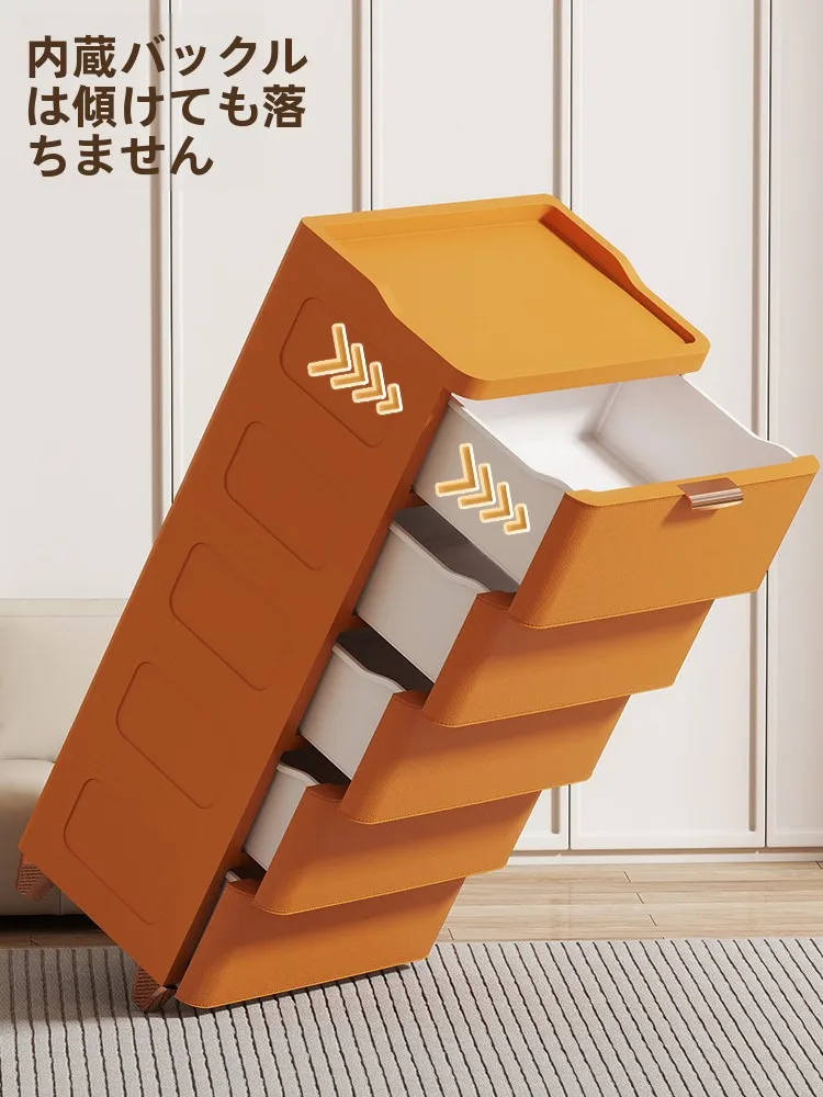 引き出し式プラスチック収納キャビネット  ：リビングや寝室に最適な多段タイプの実用性解析