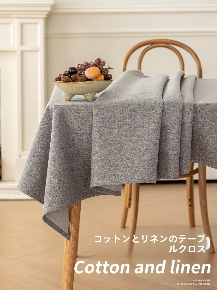 防水加工の麻混合テーブルクロス：ダイニングテーブルに最適な長持ちする高級感の敷物