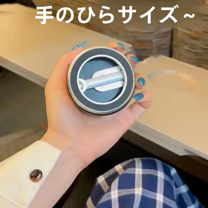 携帯電話用マグネット吸着式折りたたみスタンド【回転式・列車用・卓上設置】