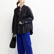 天絲デニムのゆったりジャケット【春夏用・万能デザイン】
