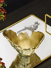 アートデザインのアルミ製鳥型収納プレート【軽やかでおしゃれな果物用】【インテリア飾りにも最適】