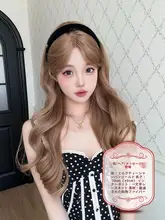 長髪レース前髪付きカールウィッグ【柔らかな雰囲気・Lolitaスタイル】