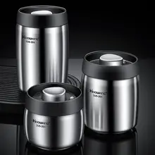 304ステンレス製 コーヒー密封容器【家庭用・押して抽気・真空保存・茶葉・穀物用】