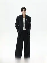 セットアップ レディース テーラードジャケット スラックス 襟元 ひまわりモチーフ ルーズ ストレートパンツ ヴィンテージ カジュアル きれいめ 上品 「TURNTIDE」