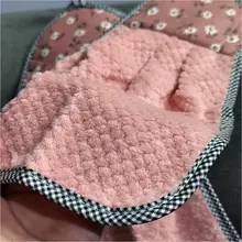 キッチン用吊り下げコーラルフリースハンドタオル【吸水・多機能クリーニング用】