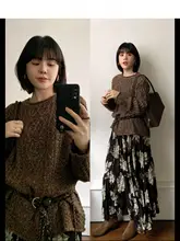 ニット トップス レディース プルオーバー ケーブル編み フレンチ風 ヴィンテージ ルーズ 肌触り良い 「SRK」