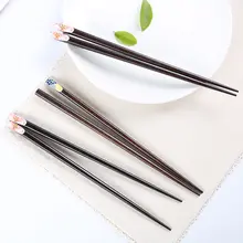 かわいいカップル向け天然木製の箸【斜め頭・家庭用・日用品】