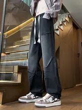 ストレートデザインの子供用デニムパンツ【春秋用・快適・ルーズフィット】（セットアップ対応）