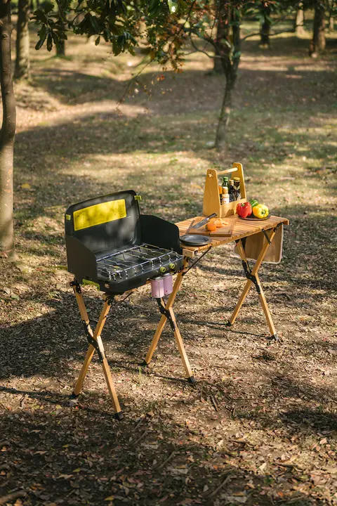 Naturehike アウトドア折りたたみテーブル【キャンプ・バーベキュー用・軽量・収納ラック】