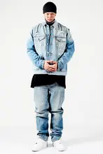 オーバーサイズデザインのヴィンテージ風デニムジャケット【ウォッシュ加工・男性用・カジュアル】